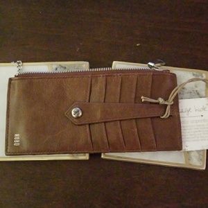 Hobo brown leather wallet